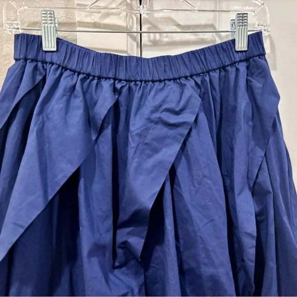 Marni Brown Sleeveless Top with Navy Blue Full Midi Skirt - Picture 5 of 6